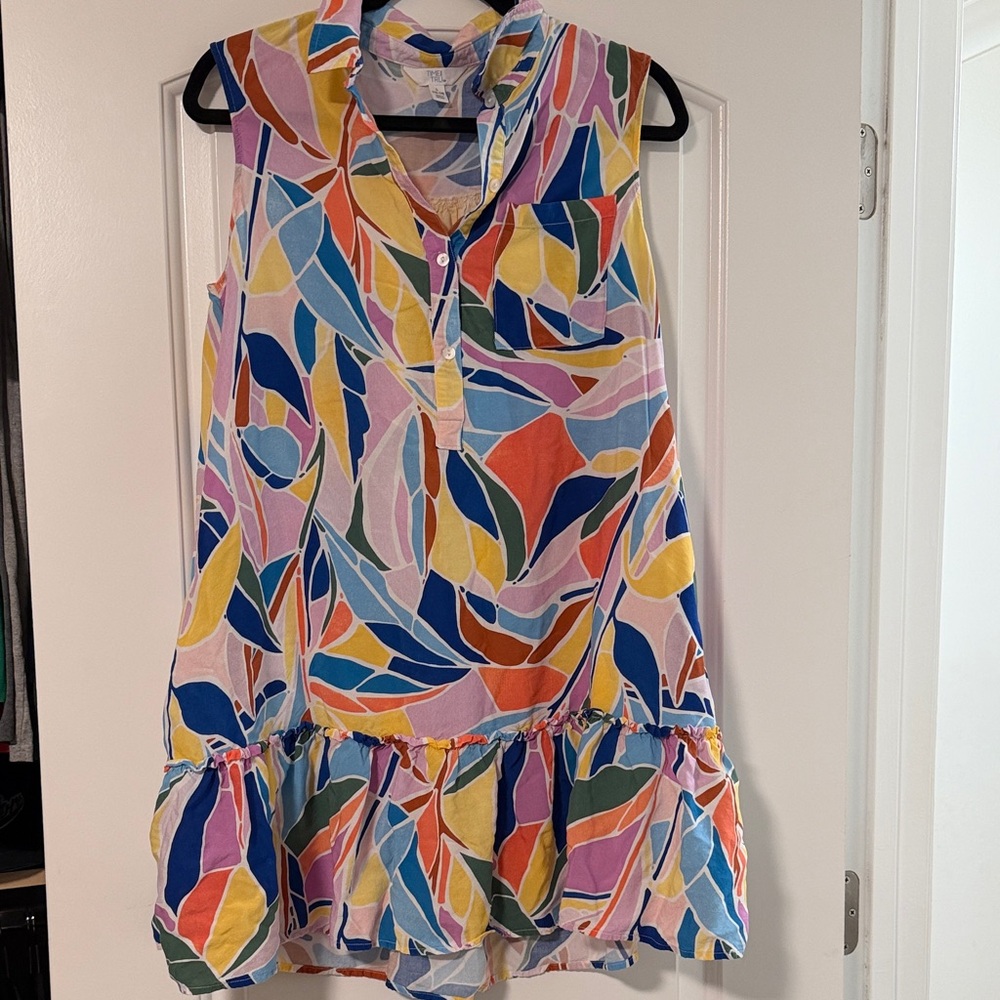 Time and Tru Multicolor Sleeveless Blouse